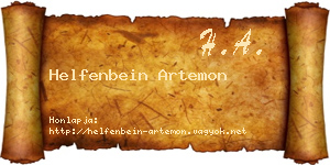 Helfenbein Artemon névjegykártya